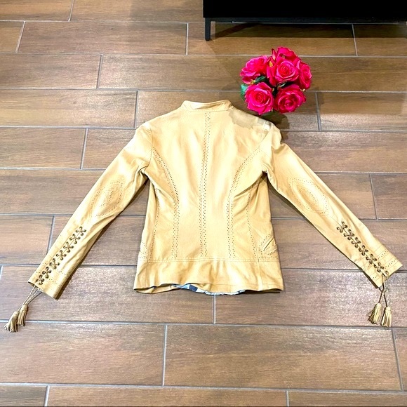 Stephen Butter Soft 100% Vera Pelle Tan Thin Leather Made in Italy (Size S)🌹 - Picture 3 of 16